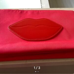 Lancome Red Lip Cosmetic Bag
